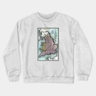 1835 Map of England and Wales Crewneck Sweatshirt